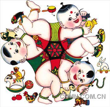 武強(qiáng)年畫(huà)代表作——六子爭(zhēng)頭